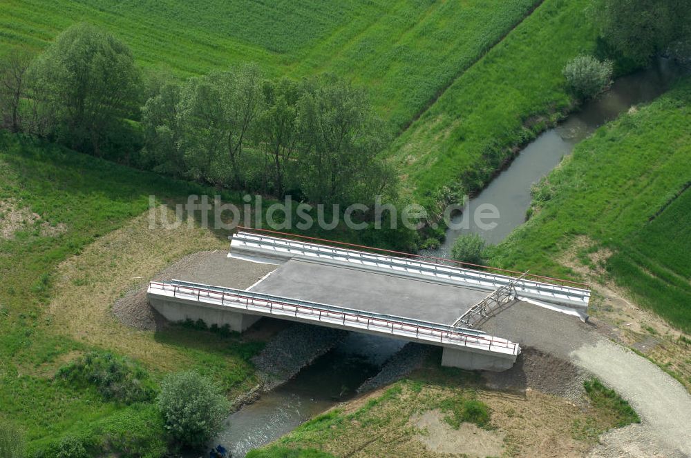 Sebexen von oben - Brückenneubau an der Ortsumgehung Sebexen - Osterbruch in Niedersachsen