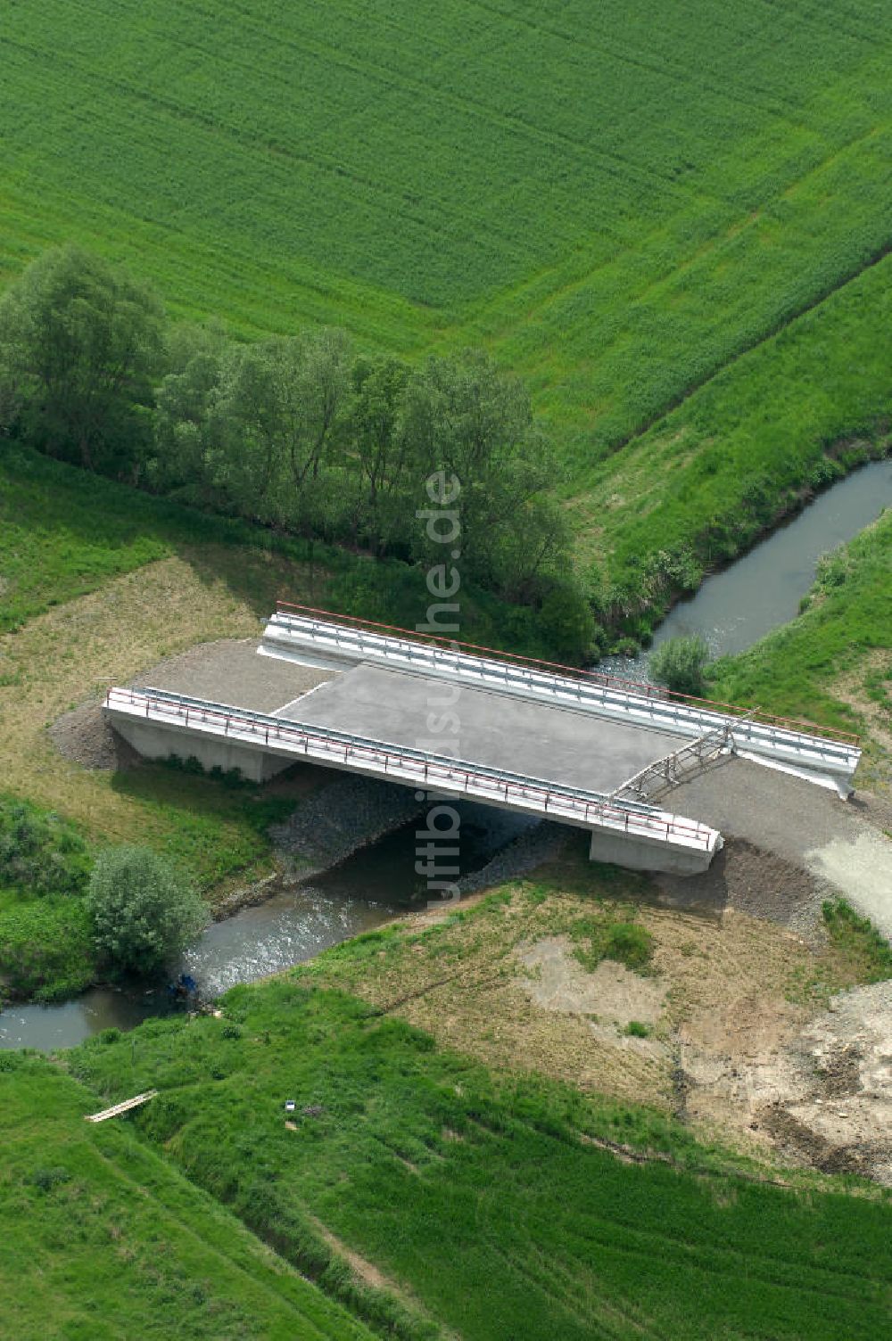 Sebexen aus der Vogelperspektive: Brückenneubau an der Ortsumgehung Sebexen - Osterbruch in Niedersachsen