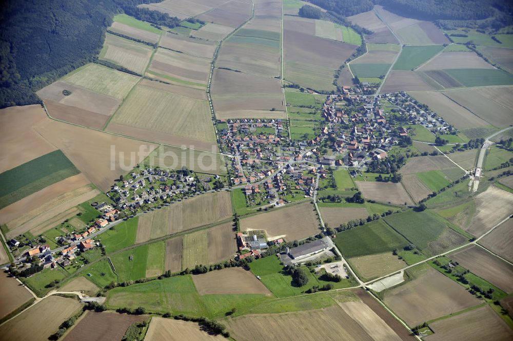 Luftbild Sebexen - Brückenneubau an der Ortsumgehung Sebexen - Osterbruch in Niedersachsen