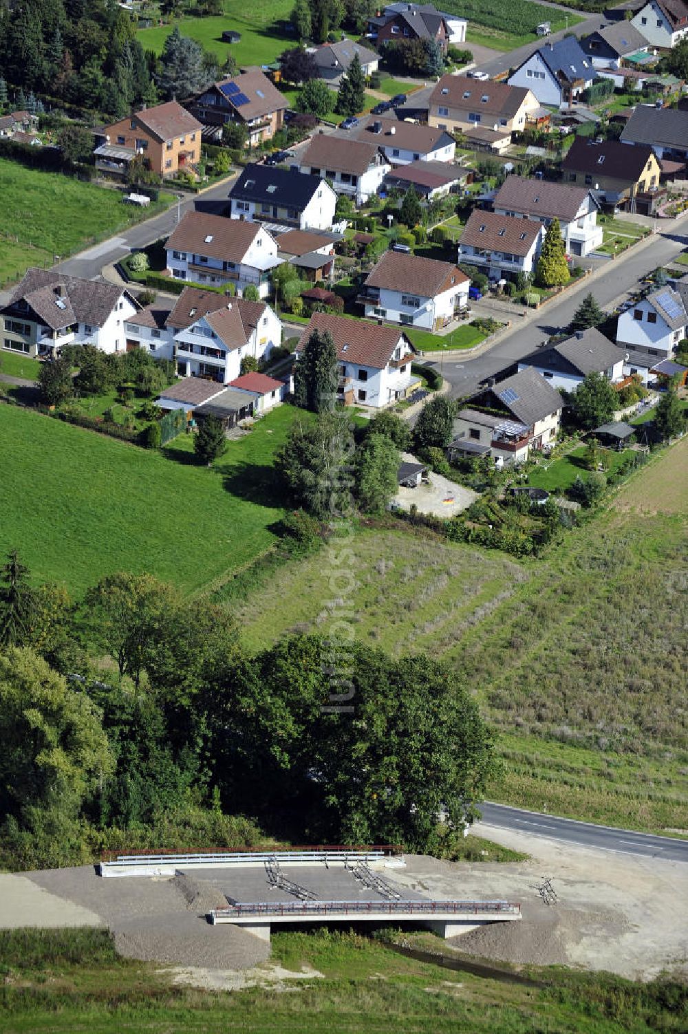 Sebexen aus der Vogelperspektive: Brückenneubau an der Ortsumgehung Sebexen - Osterbruch in Niedersachsen