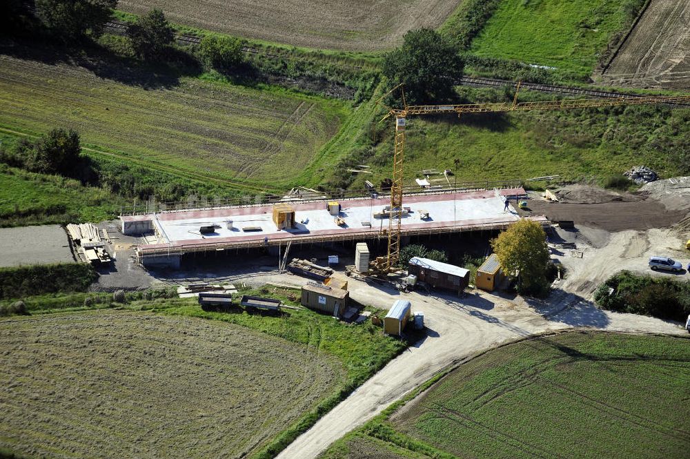 Sebexen aus der Vogelperspektive: Brückenneubau an der Ortsumgehung Sebexen - Osterbruch in Niedersachsen