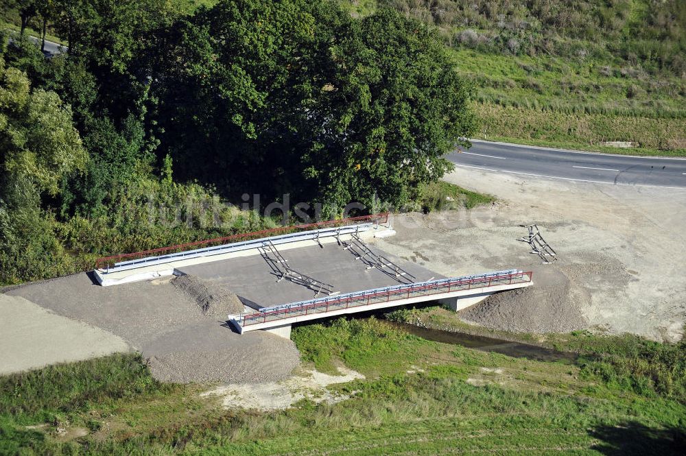 Sebexen von oben - Brückenneubau an der Ortsumgehung Sebexen - Osterbruch in Niedersachsen