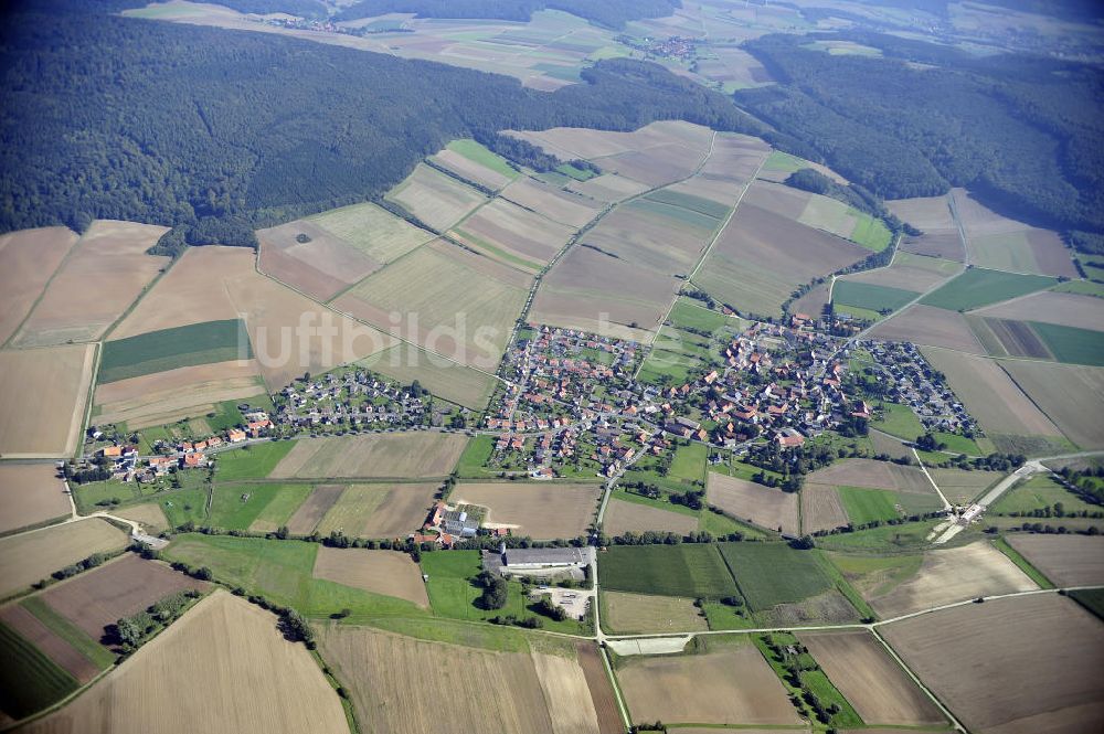 Luftbild Sebexen - Brückenneubau an der Ortsumgehung Sebexen - Osterbruch in Niedersachsen