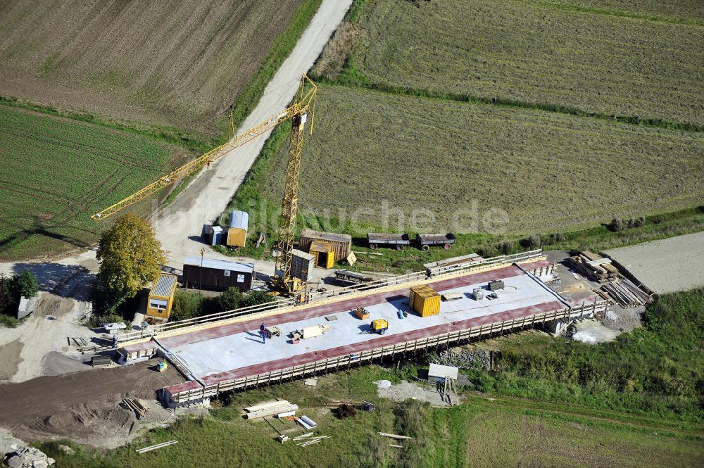 Sebexen aus der Vogelperspektive: Brückenneubau an der Ortsumgehung Sebexen - Osterbruch in Niedersachsen