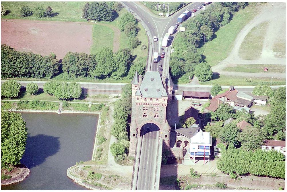 Luftbild Worms - Brückenturm Worms