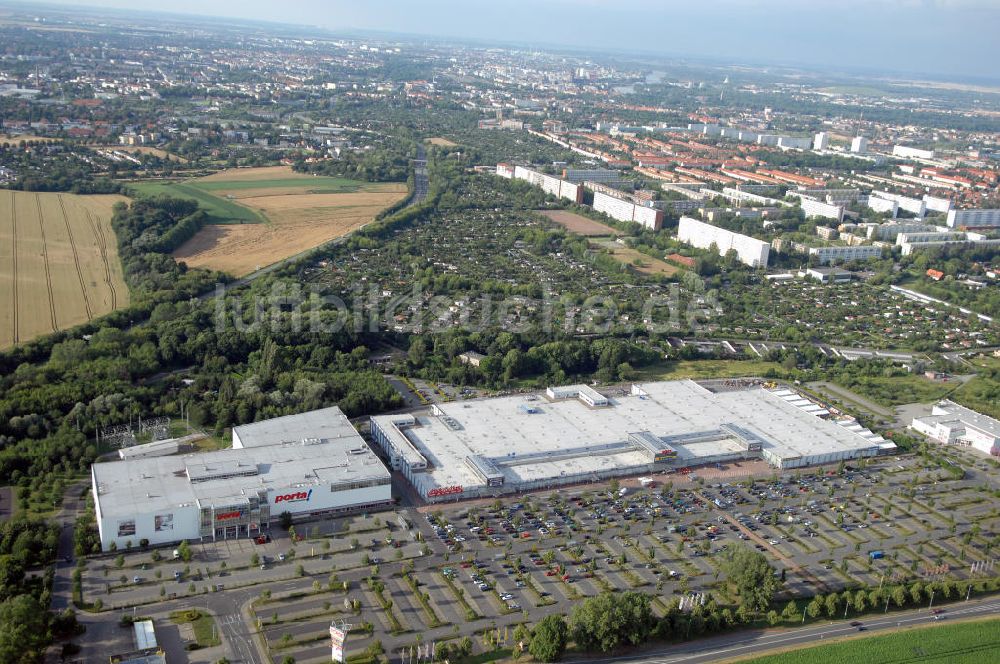 Luftaufnahme Magdeburg - Bördepark und das Möbelhaus Porta in Magdeburg-Reform