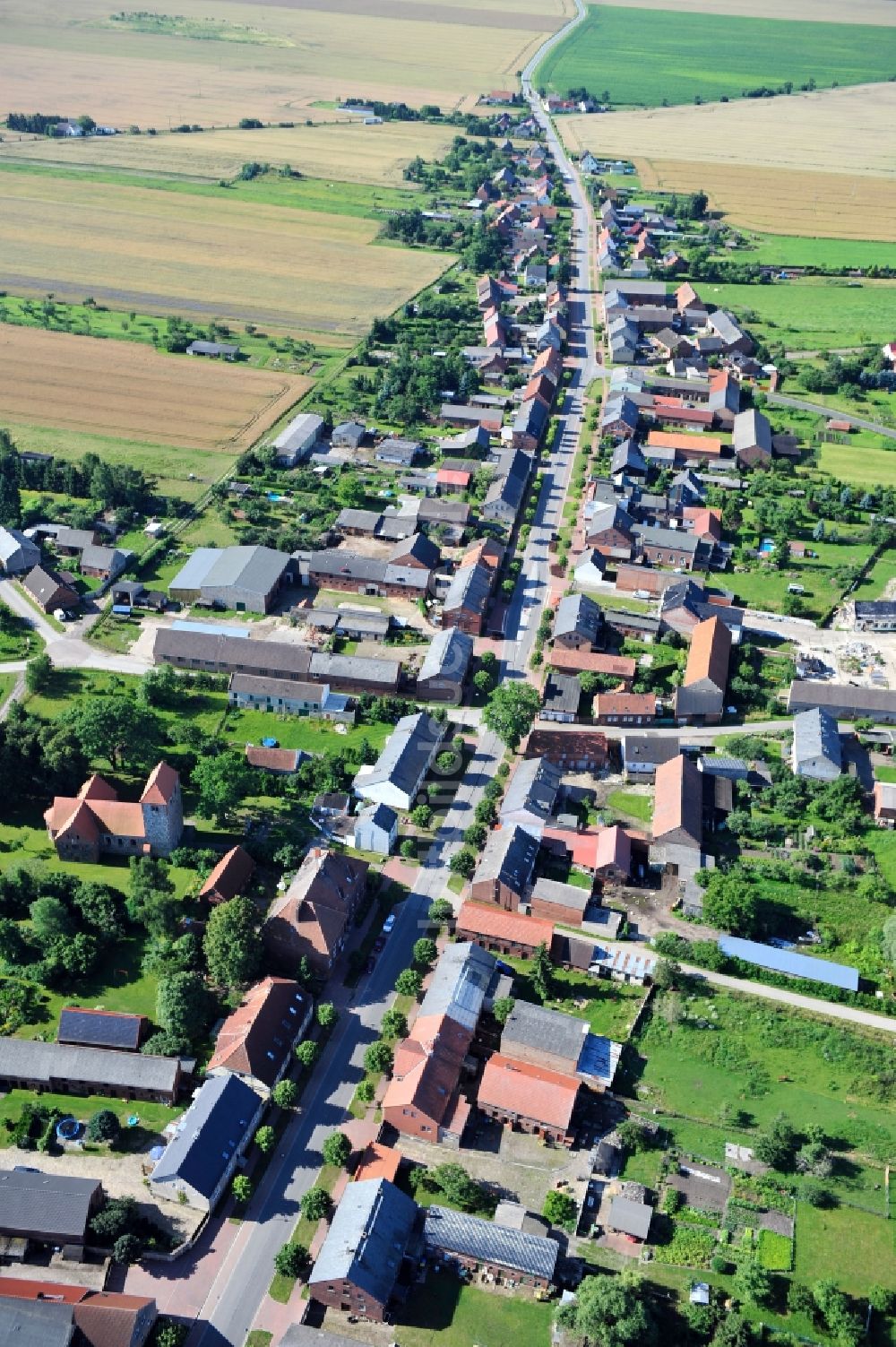 Breddin aus der Vogelperspektive: Breddin im Bundesland Brandenburg