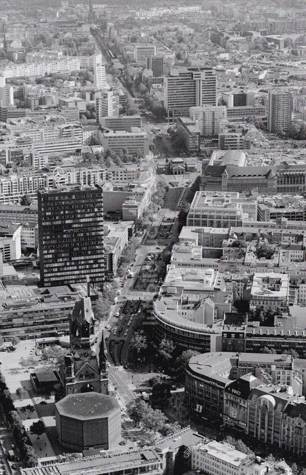 Berlin - Charlottenburg von oben - Breitscheidplatz.