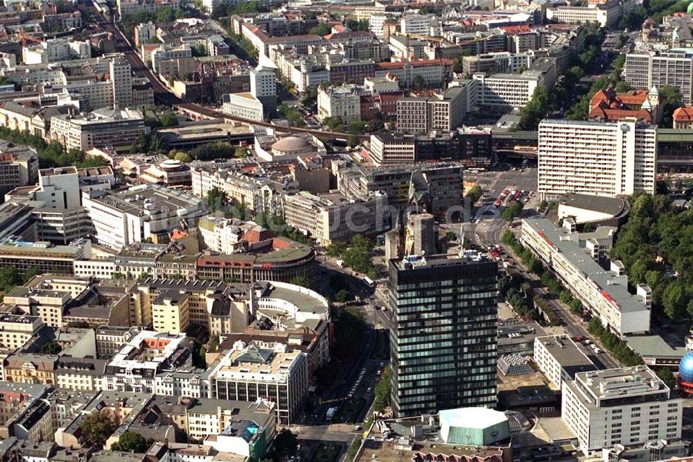 Berlin von oben - Breitscheidplatz und Gedächtniskirche in Berlin-Charlottenburg.