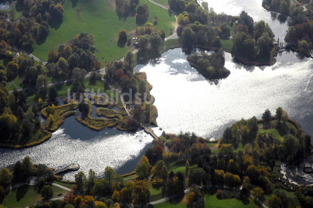 Luftaufnahme Berlin - Britzer Garten in Berlin