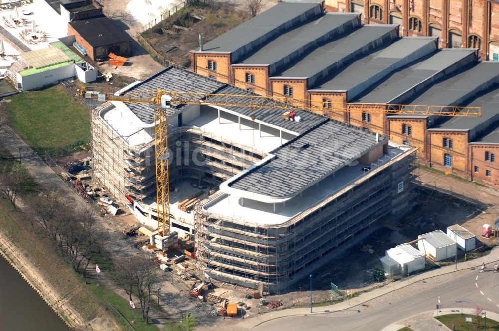 Luftaufnahme Magdeburg - Büro- und Forschungsgebäude am Wissenschaftshafen in Magdeburg