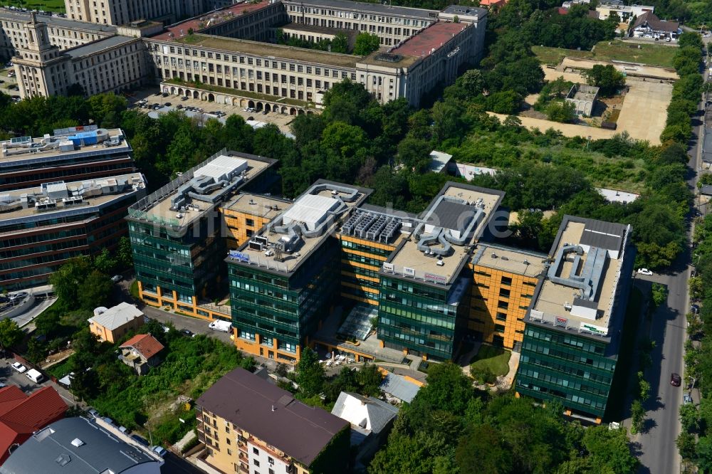 Luftbild Bukarest - Büro- und Geschäfthaus- Gebäudekomplex S-Park in Bukarest in Rumänien