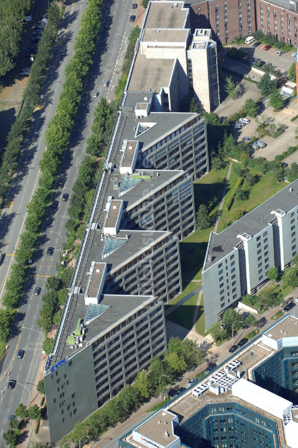 Luftbild Hamburg - Büro- und Geschäftsgebäude an der Amsinckstr. 57-61 Ecke Nagelsweg 34 in Hamburg Hammerbrook