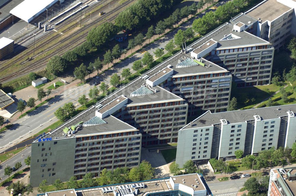 Hamburg aus der Vogelperspektive: Büro- und Geschäftsgebäude an der Amsinckstr. 57-61 Ecke Nagelsweg 34 in Hamburg Hammerbrook