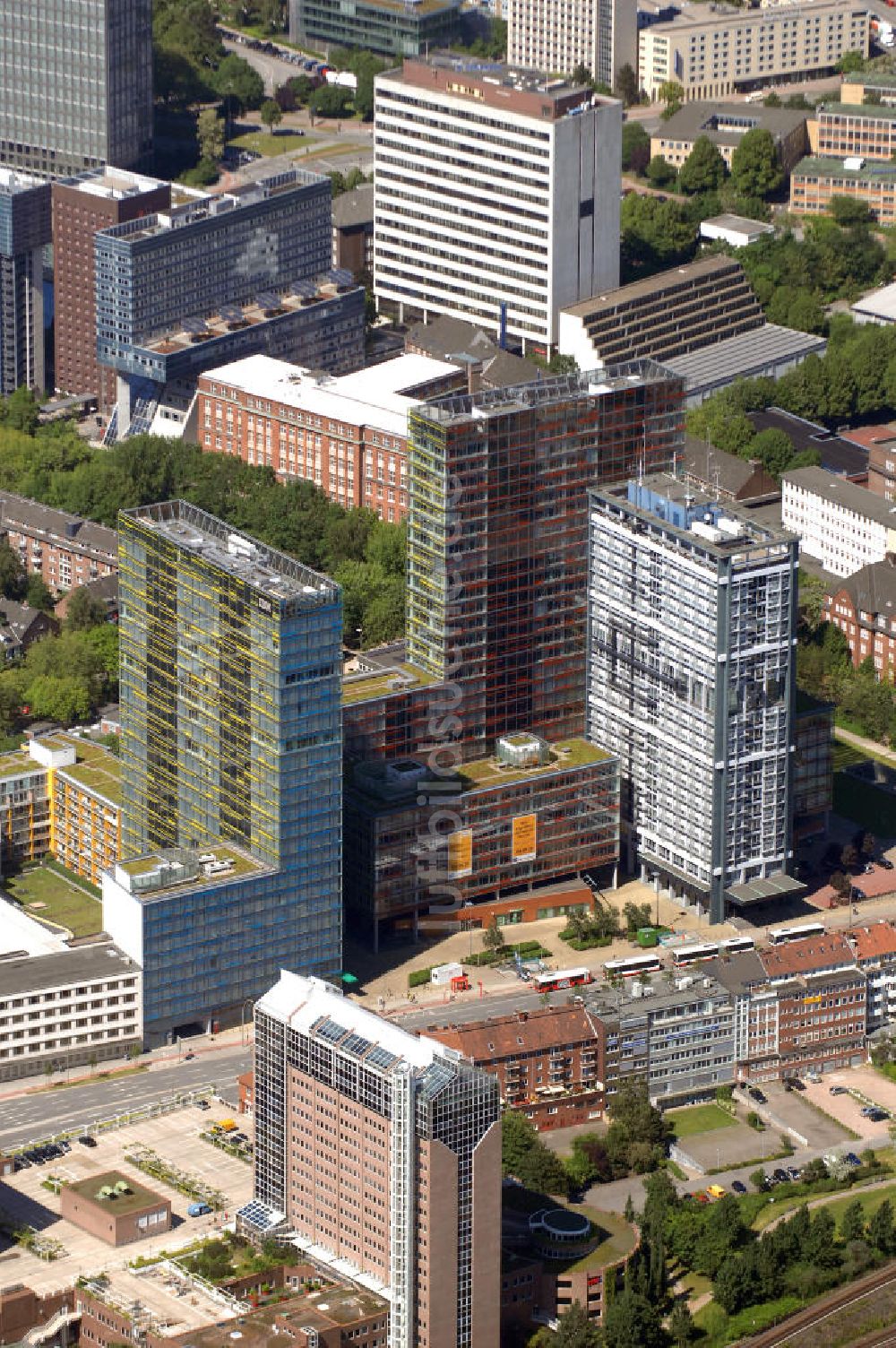 Luftbild Hamburg - Büro- und Geschäftsgebäude Beim Strohhause Hamburg