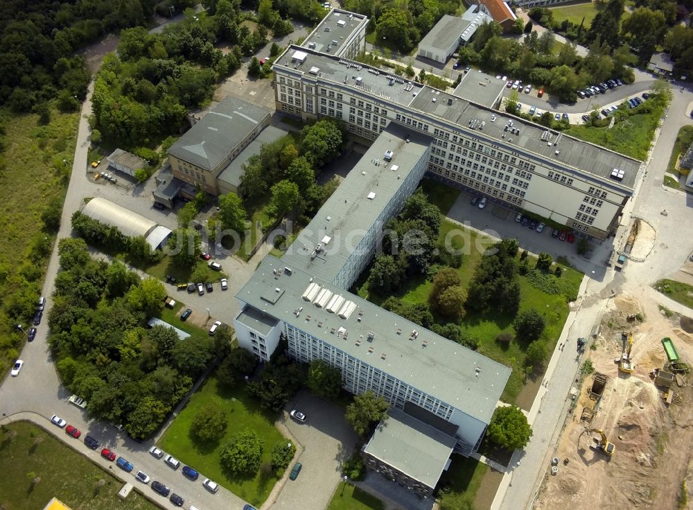 Luftaufnahme Halle (Saale) - Büro- und Geschäftsgebäude am Technologiepark Weinberg Campus in Halle (Saale) im Bundesland Sachsen-Anhalt