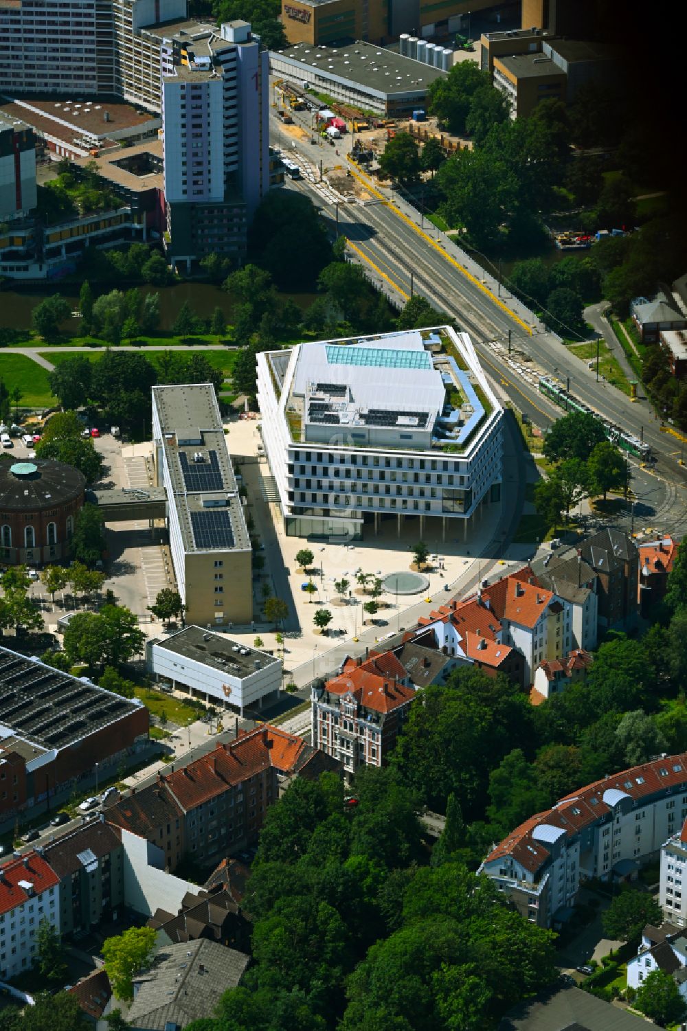 Hannover aus der Vogelperspektive: Büro- und Geschäftshaus der Enercity AG an der Glockseestraße in Hannover im Bundesland Niedersachsen, Deutschland