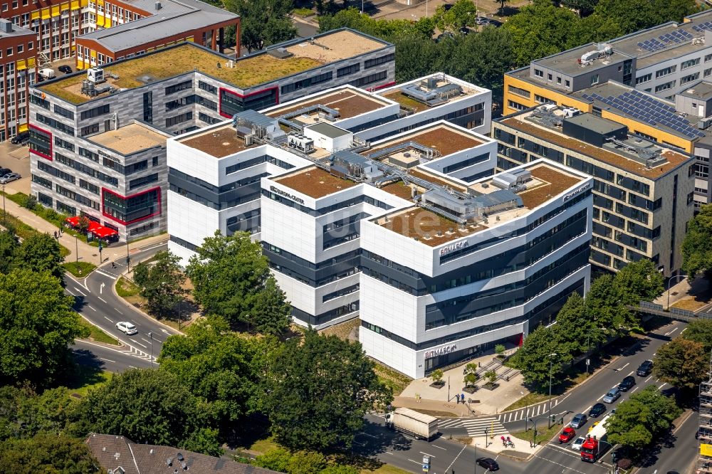 Luftbild Essen - Büro- und Geschäftshaus- Ensemble EUROPA-CENTER an der Kruppstraße in Essen im Bundesland Nordrhein-Westfalen, Deutschland