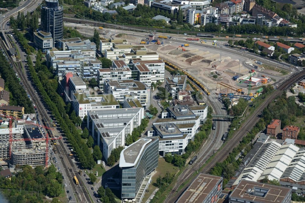 Luftaufnahme Stuttgart - Büro- und Geschäftshaus- Ensemble Heilbronner Straße - Presselstraße in Stuttgart im Bundesland Baden-Württemberg