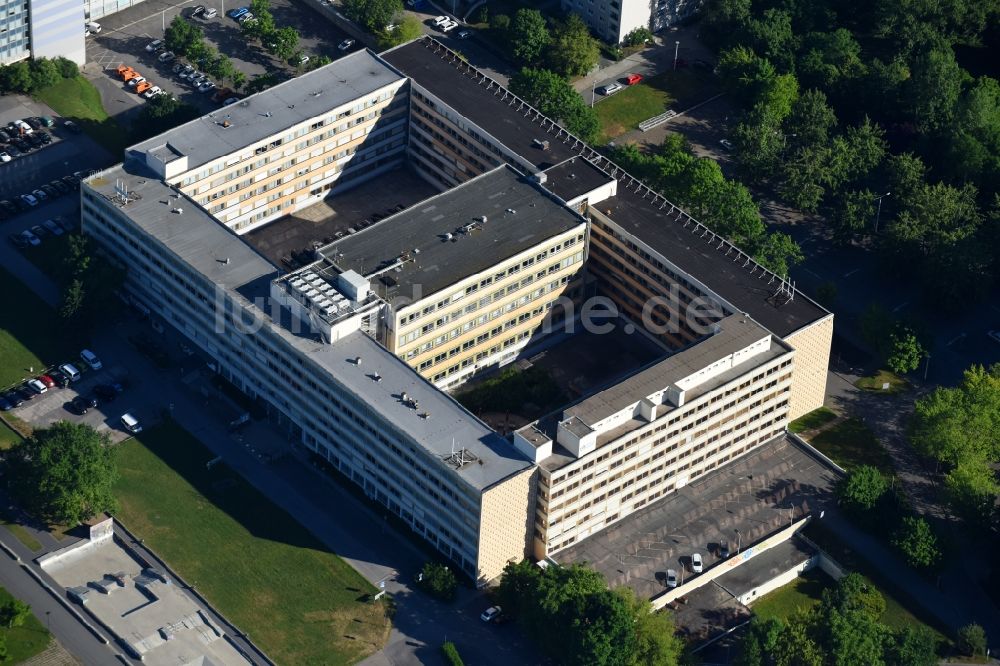 Luftaufnahme Dresden - Büro- und Geschäftshaus- Ensemble Lingnerallee - Pirnaische Straße im Ortsteil Altstadt in Dresden im Bundesland Sachsen, Deutschland