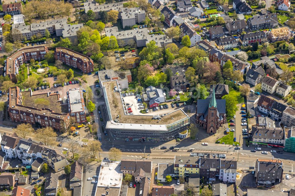 Luftbild Bochum - Büro- und Geschäftshaus- Ensemble Lutherhaus an der Wittener Straße in Bochum im Bundesland Nordrhein-Westfalen, Deutschland