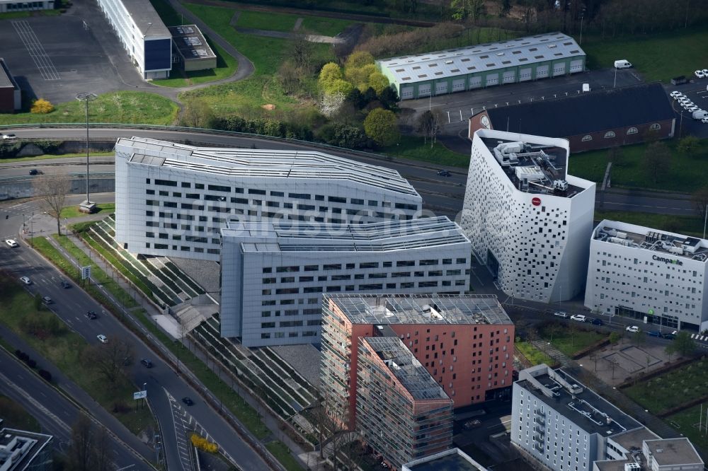 Lille von oben - Büro- und Geschäftshaus- Ensemble nexity - Sopra Steria an der Allée Vauban in Lille in Nord-Pas-de-Calais Picardie, Frankreich