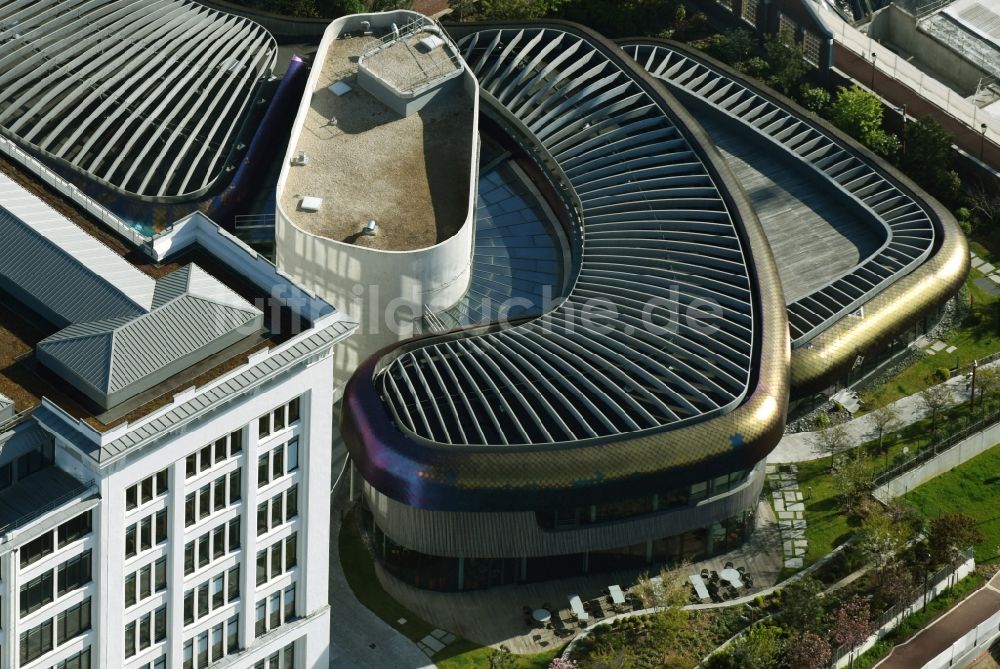 Boulogne-Billancourt von oben - Büro- und Geschäftshaus- Ensemble am Quai Alphonse le Gallo in Boulogne-Billancourt in Ile-de-France, Frankreich