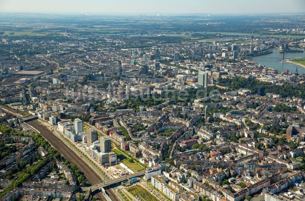 Luftbild Düsseldorf - Büro- und Geschäftshaus- Ensemble Le Quartier Central in Düsseldorf im Bundesland Nordrhein-Westfalen