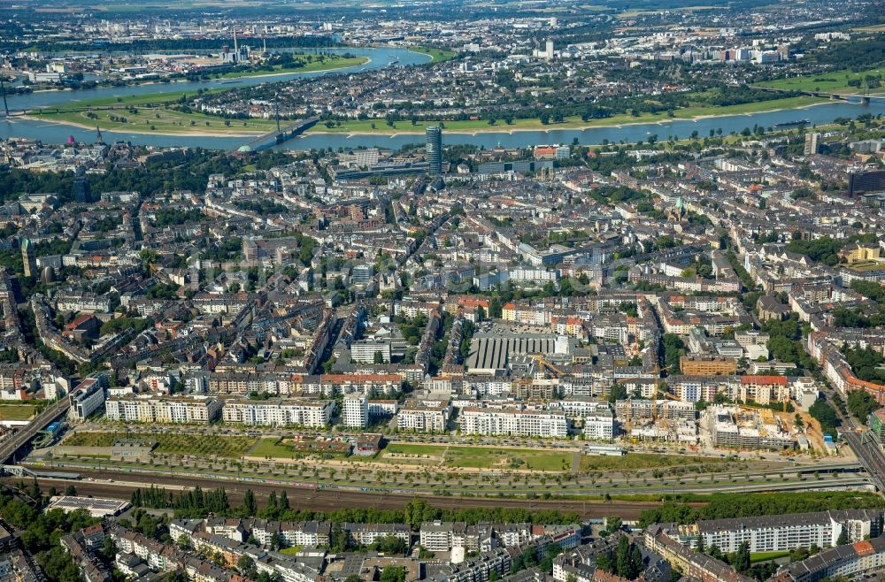 Luftaufnahme Düsseldorf - Büro- und Geschäftshaus- Ensemble Le Quartier Central in Düsseldorf im Bundesland Nordrhein-Westfalen