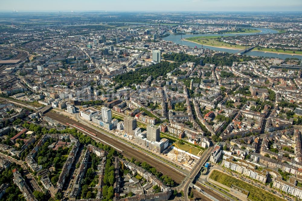 Luftbild Düsseldorf - Büro- und Geschäftshaus- Ensemble Le Quartier Central in Düsseldorf im Bundesland Nordrhein-Westfalen