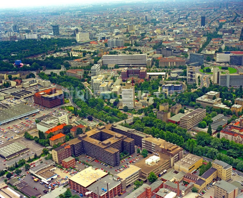 Luftaufnahme Berlin - Büro- und Geschäftshaus- Ensemble am Salzufer im Ortsteil Charlottenburg in Berlin, Deutschland