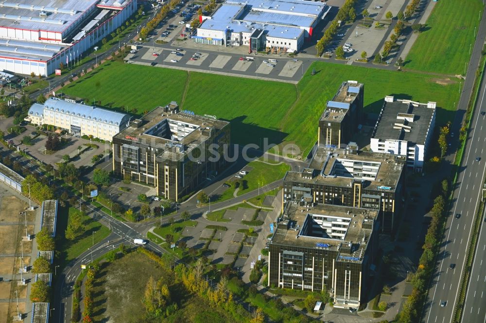 Luftbild Leipzig - Büro- und Geschäftshaus- Ensemble an der Walter-Köhn-Straße in Leipzig im Bundesland Sachsen, Deutschland