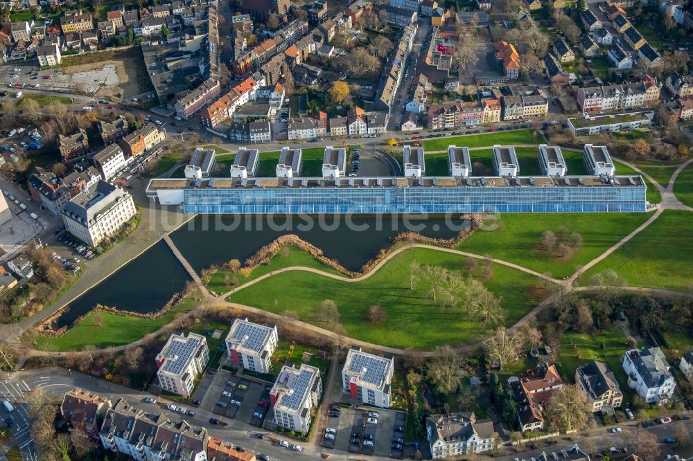 Gelsenkirchen von oben - Büro- und Geschäftshaus- Ensemble Wissenschaftspark Gelsenkirchen in Gelsenkirchen im Bundesland Nordrhein-Westfalen