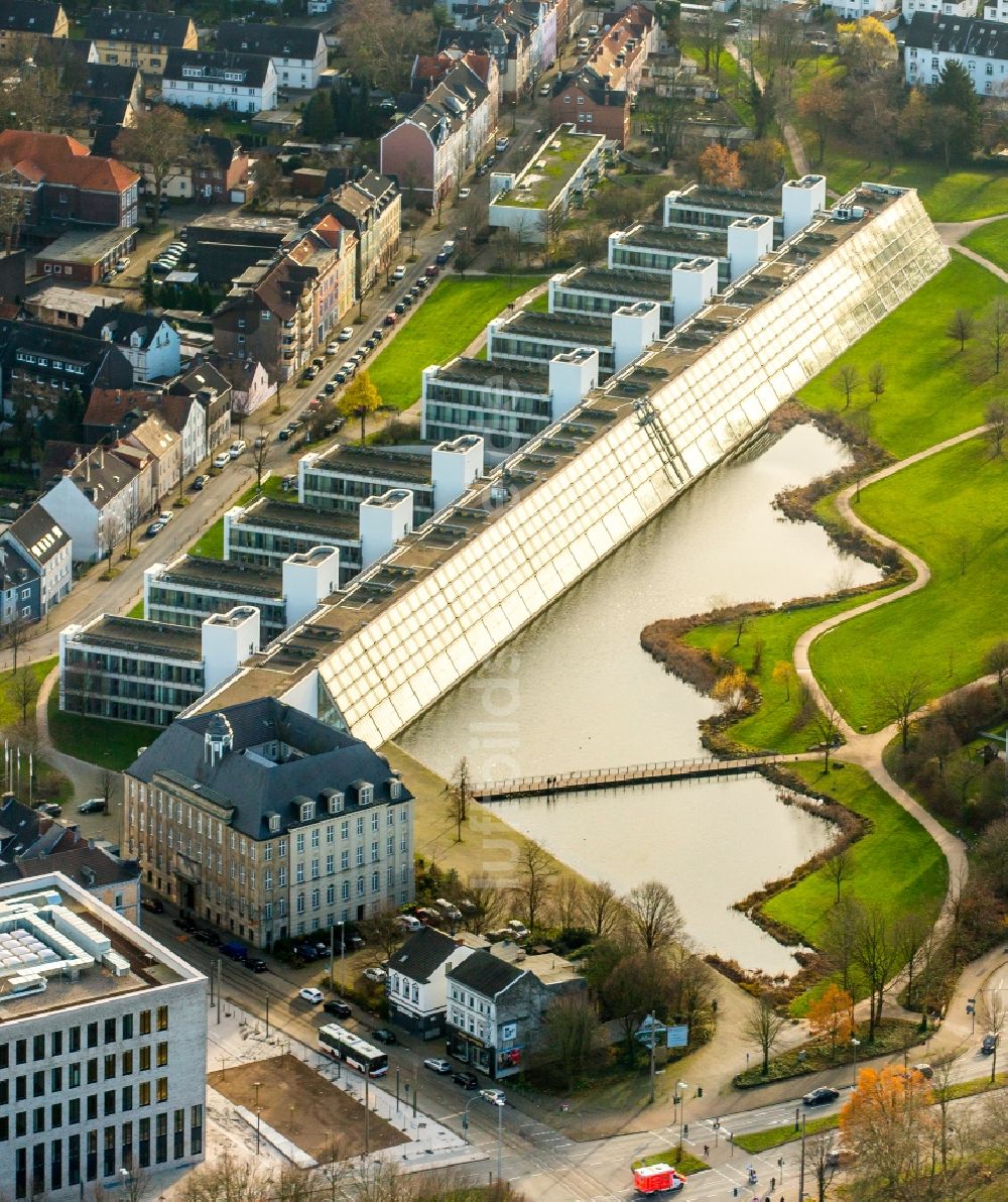 Gelsenkirchen von oben - Büro- und Geschäftshaus- Ensemble Wissenschaftspark Gelsenkirchen in Gelsenkirchen im Bundesland Nordrhein-Westfalen