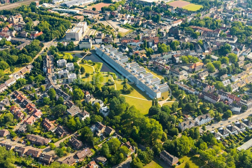 Gelsenkirchen von oben - Büro- und Geschäftshaus- Ensemble Wissenschaftspark Gelsenkirchen in Gelsenkirchen im Bundesland Nordrhein-Westfalen