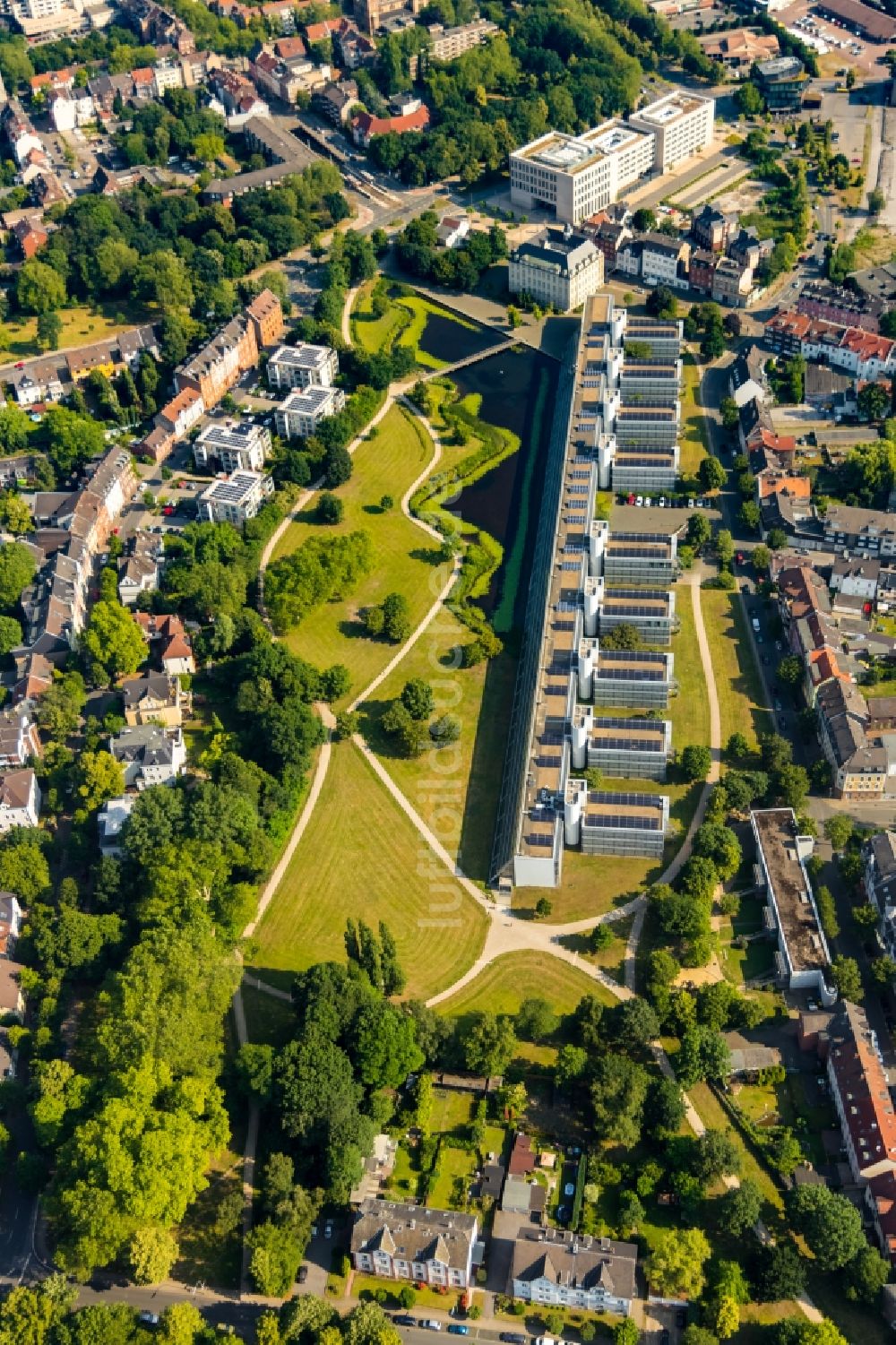 Luftbild Gelsenkirchen - Büro- und Geschäftshaus- Ensemble Wissenschaftspark Gelsenkirchen in Gelsenkirchen im Bundesland Nordrhein-Westfalen