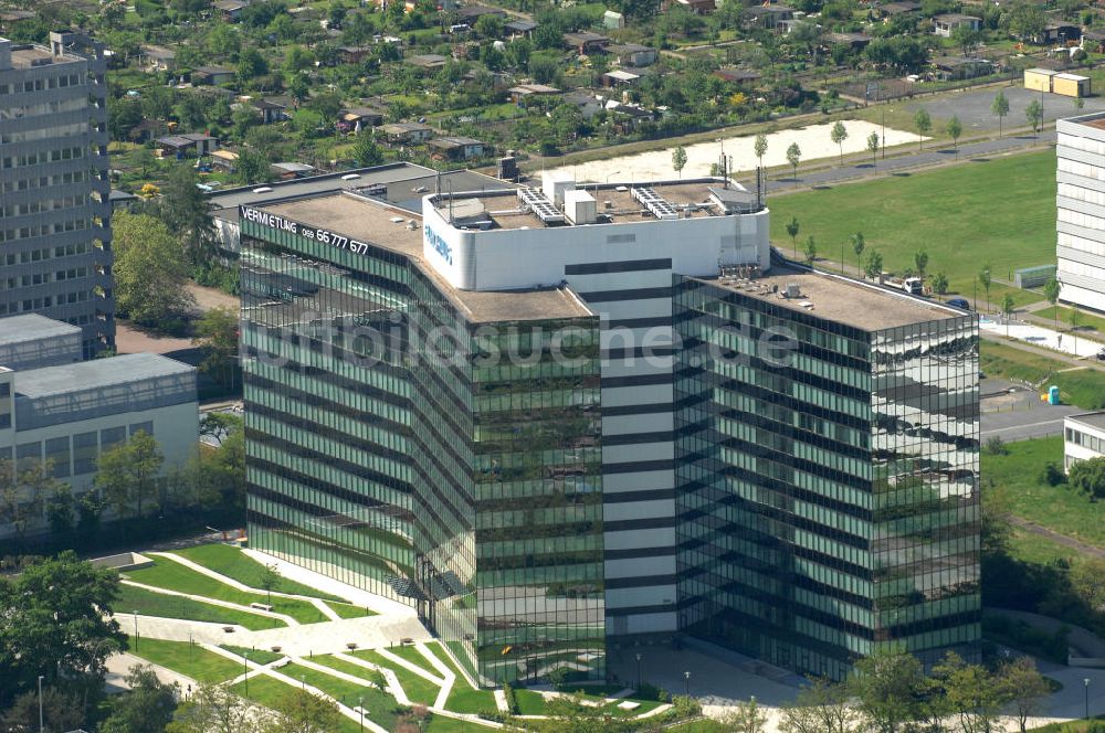 Luftbild Frankfurt am Main - Büro- und Geschäftshaus Eurohaus in Frankfurt-Niederrad