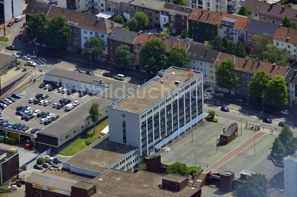 Bochum von oben - Büro- und Geschäftshaus an der Ferdinandstraße 13 am Buddenbergplatz in Bochum im Bundesland Nordrhein-Westfalen