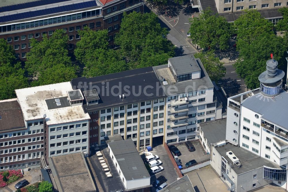 Luftaufnahme Dortmund - Büro- und Geschäftshaus an der Kleppinstraße in der Innenstadt von Dortmund im Bundesland Nordrhein-Westfalen