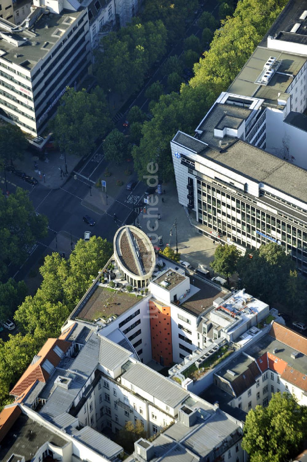 Berlin von oben - Büro- und Geschäftshaus Ku´damm 38/39 Berlin - Charlottenburg