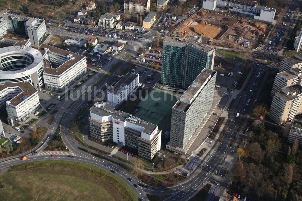 Luftbild Offenbach - Büro- und Geschäftshaus Omega-Haus an der Strahlenbergerstraße in Offenbach im Bundesland Hessen