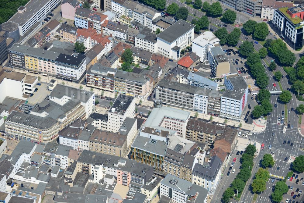 Dortmund aus der Vogelperspektive: Büro- und Geschäftshaus am Osthellweg / Moritzgasse in der Innenstadt von Dortmund im Bundesland Nordrhein-Westfalen