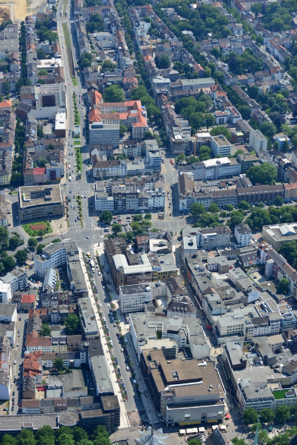 Luftbild Dortmund - Büro- und Geschäftshaus am Osthellweg / Moritzgasse in der Innenstadt von Dortmund im Bundesland Nordrhein-Westfalen