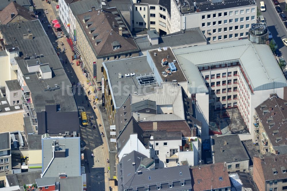 Dortmund aus der Vogelperspektive: Büro- und Geschäftshaus am Osthellweg / Moritzgasse in der Innenstadt von Dortmund im Bundesland Nordrhein-Westfalen