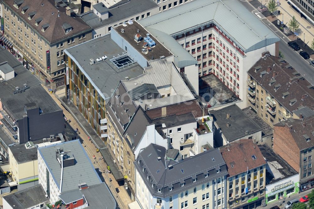 Luftaufnahme Dortmund - Büro- und Geschäftshaus am Osthellweg / Moritzgasse in der Innenstadt von Dortmund im Bundesland Nordrhein-Westfalen