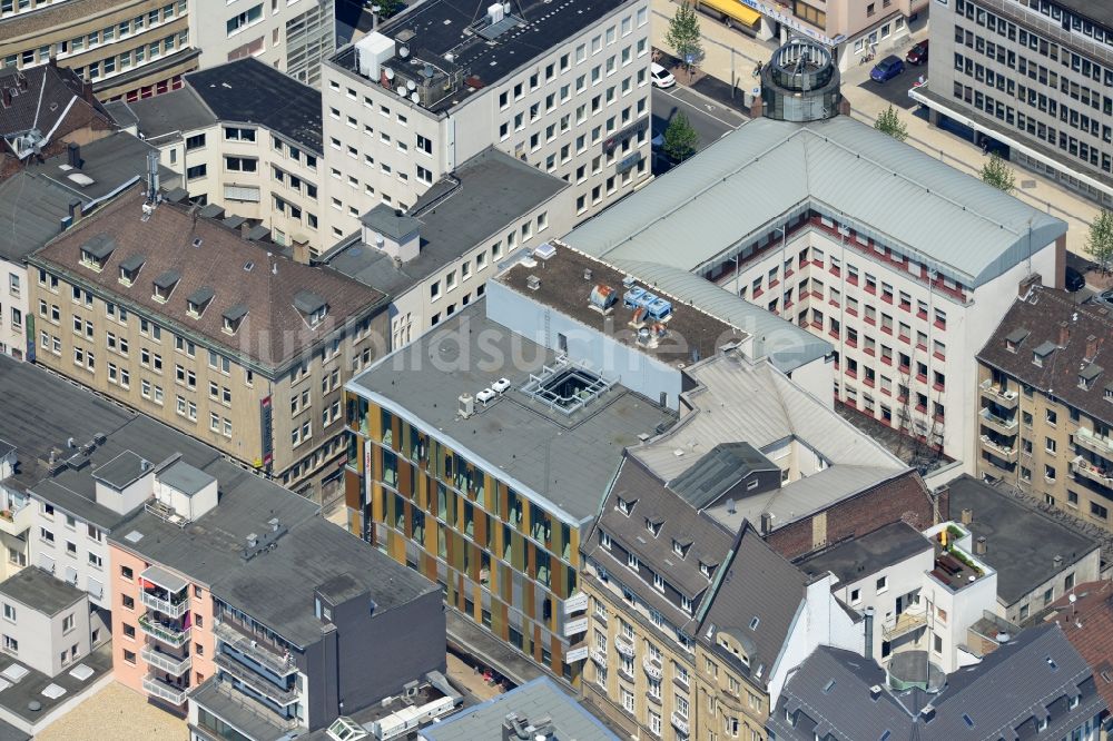 Dortmund von oben - Büro- und Geschäftshaus am Osthellweg / Moritzgasse in der Innenstadt von Dortmund im Bundesland Nordrhein-Westfalen