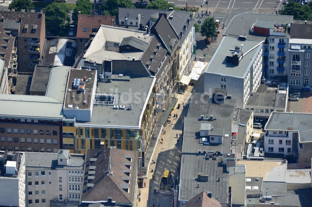 Luftbild Dortmund - Büro- und Geschäftshaus am Osthellweg / Moritzgasse in der Innenstadt von Dortmund im Bundesland Nordrhein-Westfalen