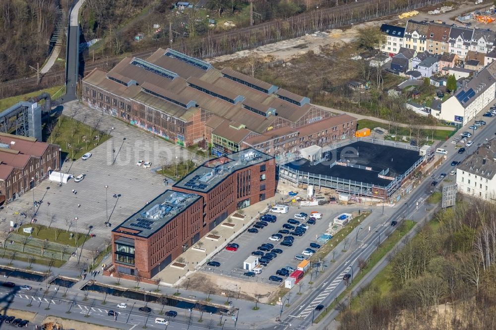 Dortmund von oben - Büro- und Geschäftshaus Phoenixwerk BT II Dortmund im Ortsteil Hörde in Dortmund im Bundesland Nordrhein-Westfalen, Deutschland