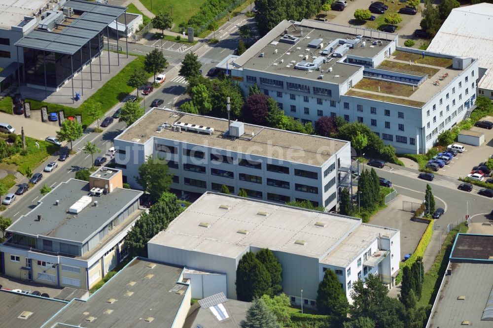 Dortmund von oben - Büro- und Geschäftshaus an der Schleefstraße im Stadtteil Aplerbeck von Dortmund im Bundesland Nordrhein-Westfalen