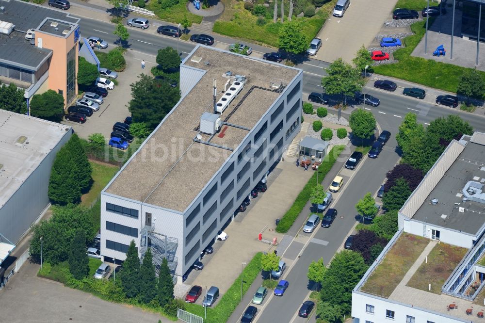 Luftbild Dortmund - Büro- und Geschäftshaus an der Schleefstraße im Stadtteil Aplerbeck von Dortmund im Bundesland Nordrhein-Westfalen